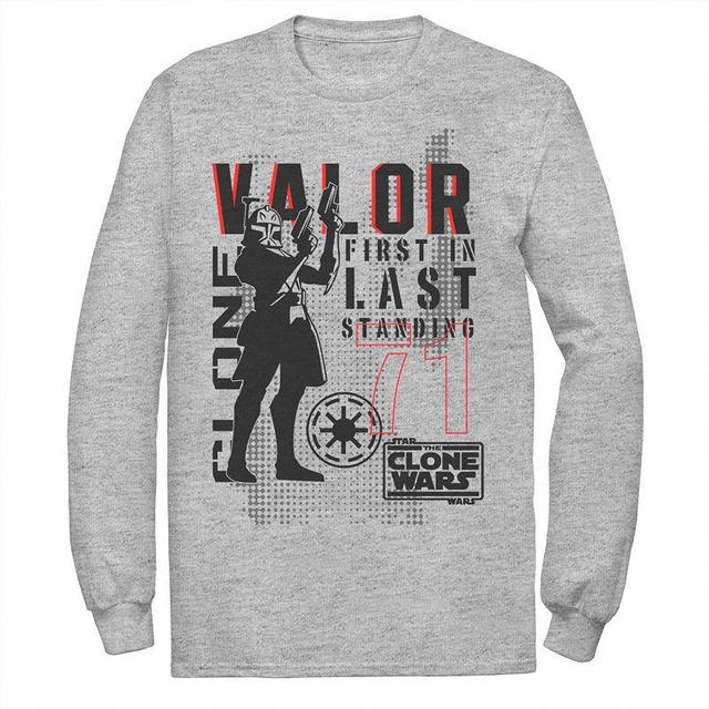 Mens Star Wars: Clone Wars Valor First In Last Standing Tee Athletic Grey Product Image