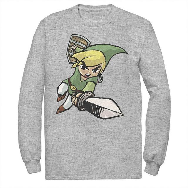 Mens Nintendo Legend Of Zelda Link Action Pose Sketch Logo Sweatshirt Product Image