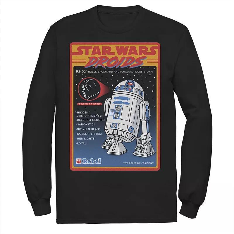 Mens Star Wars Droids R2-D2 Advertisement Poster Long Sleeve Graphic Tee Product Image