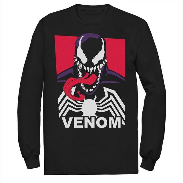 Mens Marvel Venom Tongue Out Comic Logo Tee Product Image