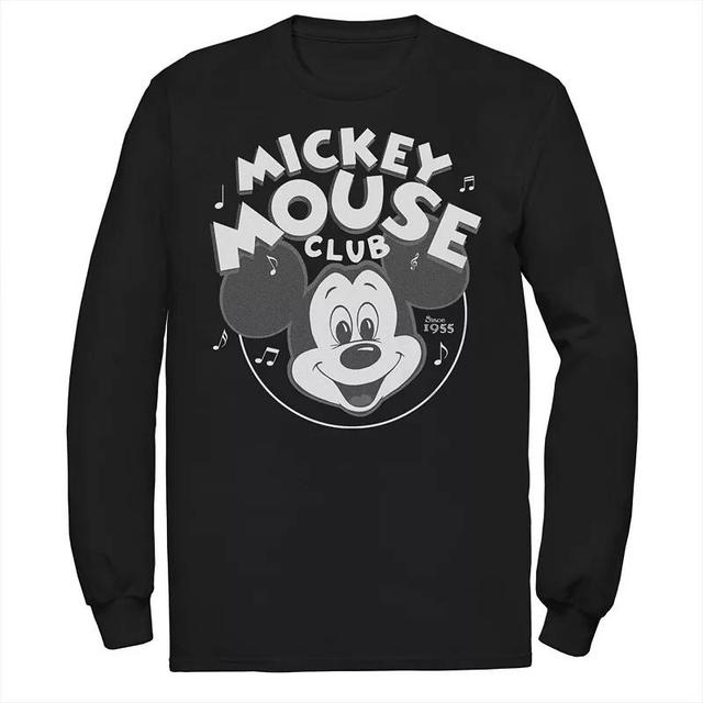 Disneys Mickey Mouse Big & Tall Mickey Mouse Club Badge Long Sleeve Graphic Tee, Mens Product Image