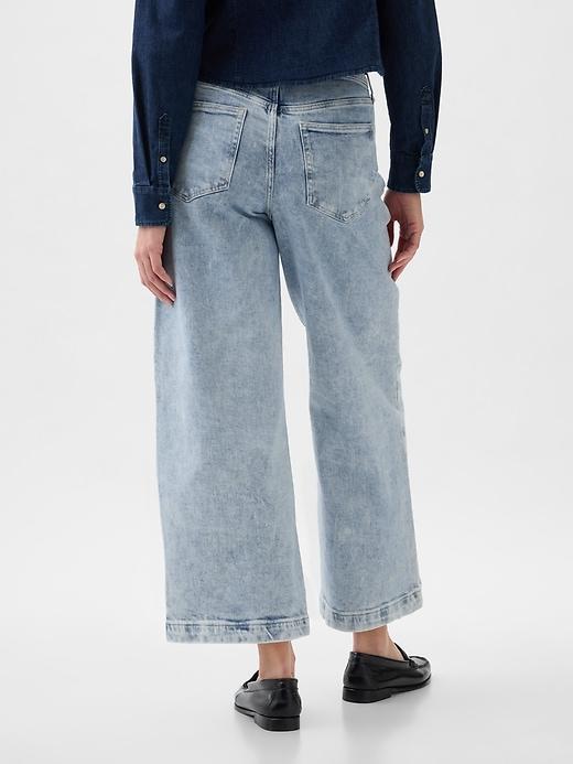 High Rise Stride Wide-Leg Ankle Jeans Product Image