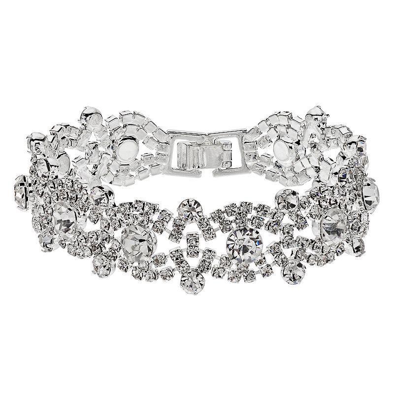 Vieste Rhinestone Bracelet, Womens, Clear Product Image