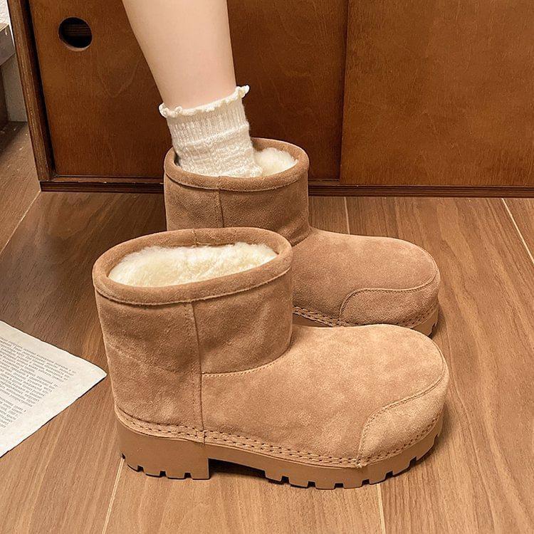 Platform Plain Ankle Snow Boots Product Image