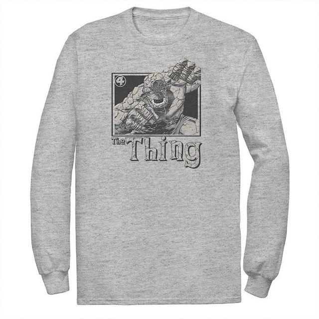 Mens Marvel Fantastic Four The Thing Simple Portrait Tee Athletic Grey Product Image