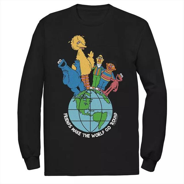 Mens Sesame Street Friends Make The World Go Round Long Sleeve Tee Product Image