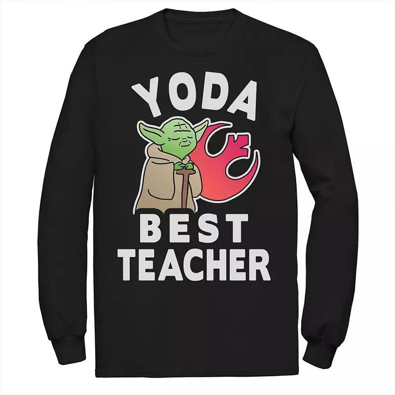 Mens Star Wars Yoda Best Teacher Rebel Logo Tee Product Image