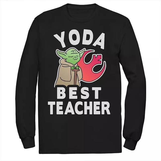 Mens Star Wars Yoda Best Teacher Rebel Logo Tee Product Image