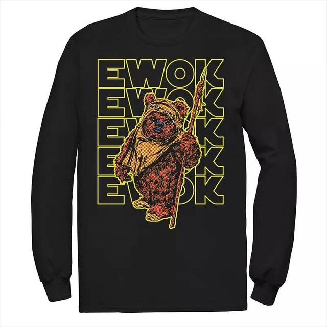 Mens Star Wars Ewok Word Stack Portrait Tee Product Image