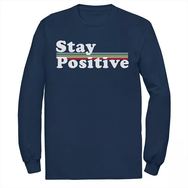 Mens Fifth Sun Stay Positive Rainbow Tee Blue Product Image