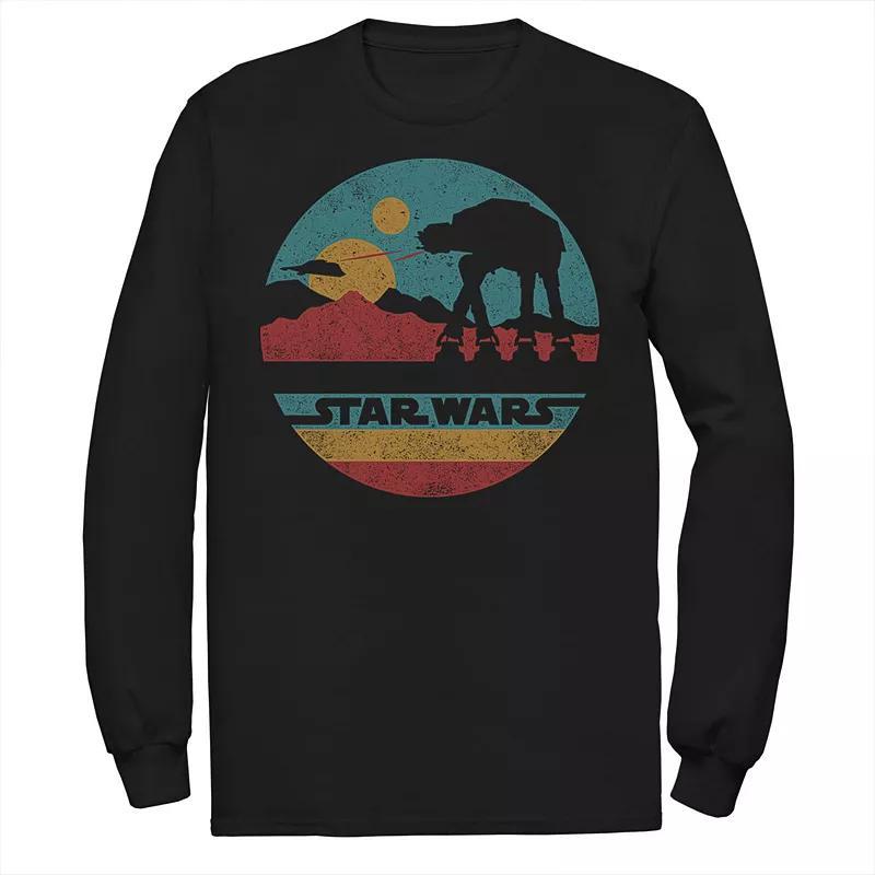 Mens Star Wars AT-AT Silhouette Title Logo Circle Tee Product Image