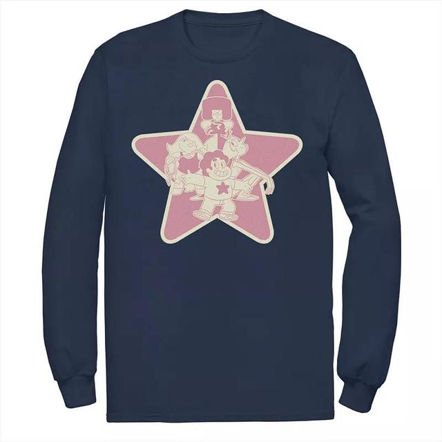 Mens Cartoon Network Steven Universe Garnet Amethyst Pearl Group Shot Long Sleeve Tee Blue Product Image