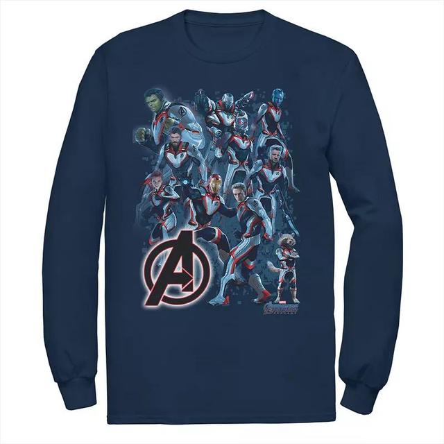 Mens Avengers Endgame Group Character Tee Blue Product Image