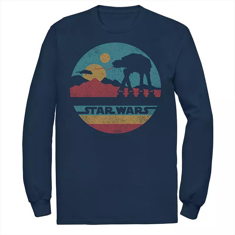 Mens Star Wars AT-AT Silhouette Title Logo Circle Tee Product Image