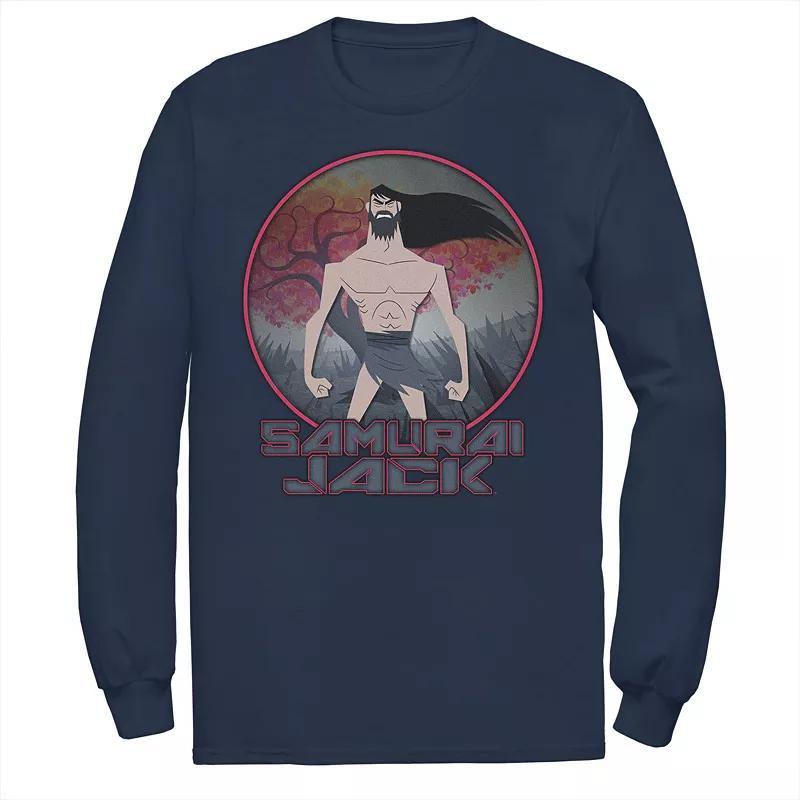 Mens Cartoon Network Samurai Jack The Meditating Warrior Badge Long Sleeve Tee Product Image