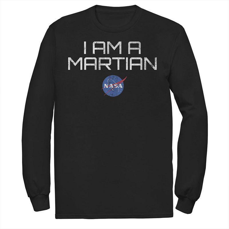 Mens NASA I Am A Martian With Logo Long Sleeve Graphic Tee Product Image