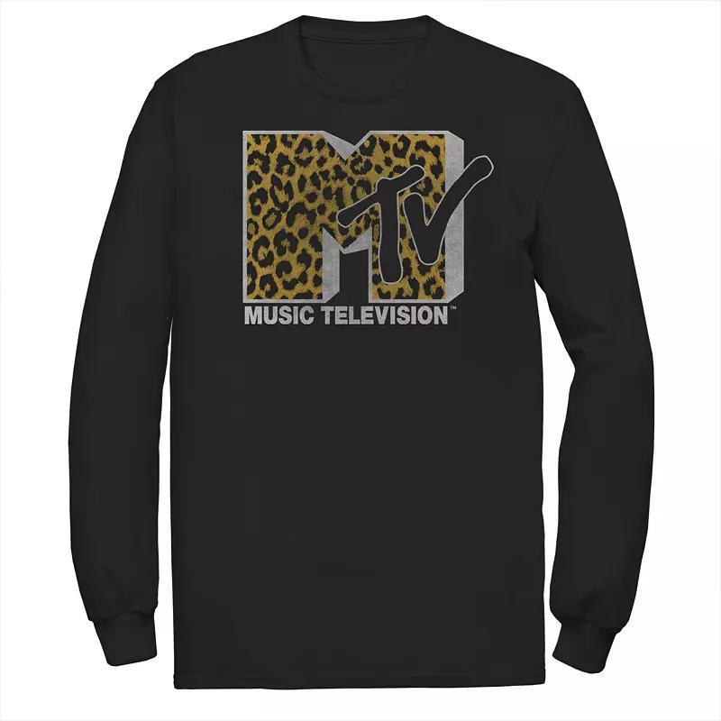 Mens MTV Logo Cheetah Print Tee Product Image