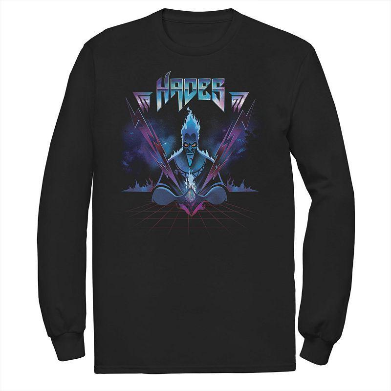 Disneys Villains Hades Mens Rock N Roll Style Portrait Long Sleeve Tee Product Image