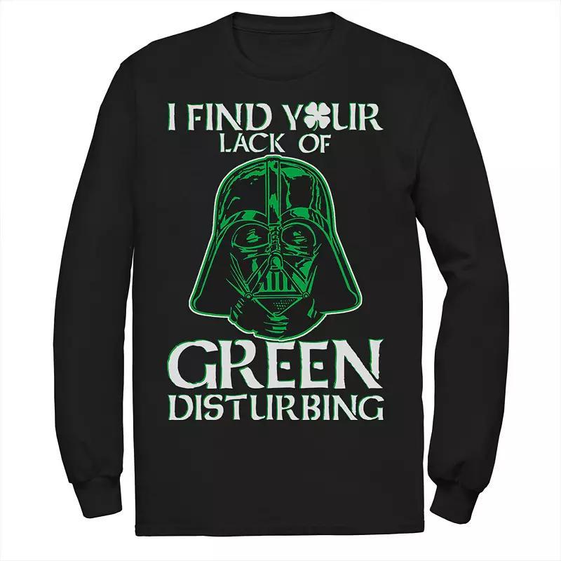 Mens Star Wars Vader Lack Of Green St. Patrick Long Sleeve Tee Product Image