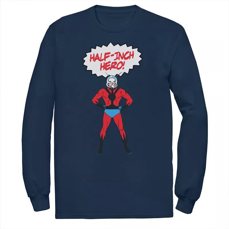 Big & Tall Marvel Ant-Man Half-Inch Hero Long Sleeve Tee, Mens Blue Product Image