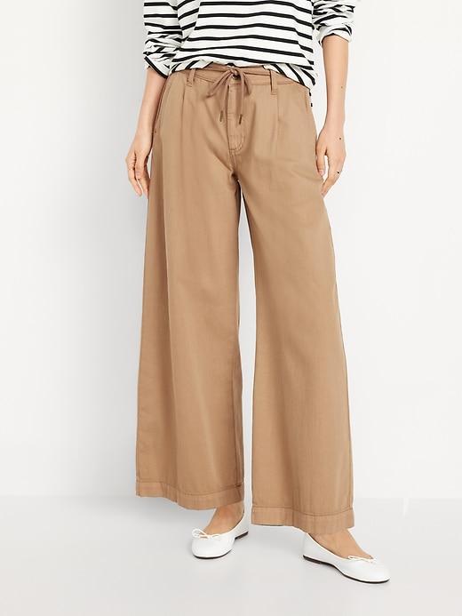 High-Waisted Super Wide-Leg Drapey Pants Product Image