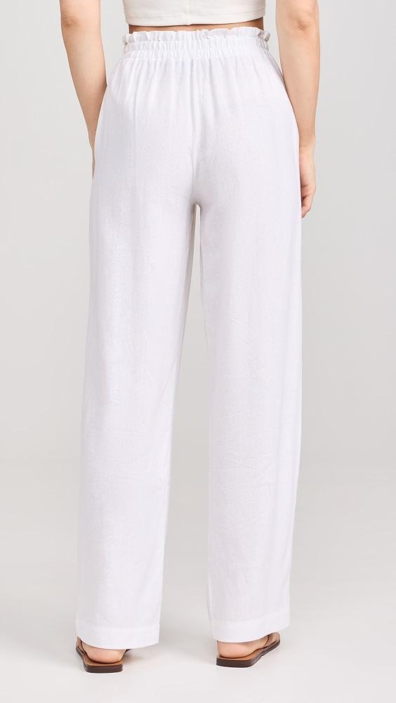 LNA Declan Linen Elastic Waist Pants | Shopbop Product Image