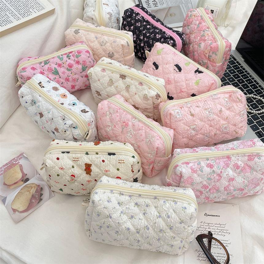 Patterned Quilted Make Up Pouch Product Image