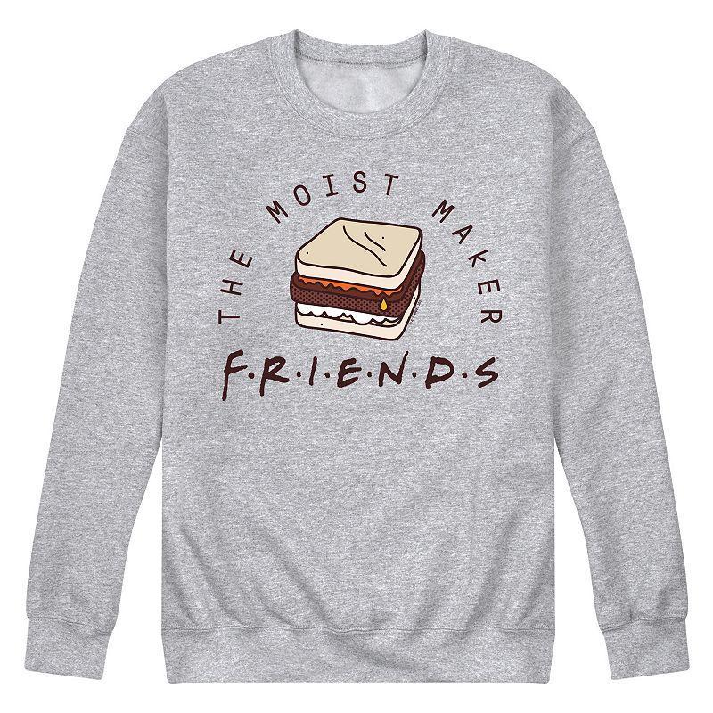 Mens Friends Thanksgiving Fleece Sweatshirt Grey Gray Product Image