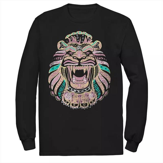 Disneys Aladdin Mens Cave of Wonders Lion Long Sleeve Graphic Tee Product Image