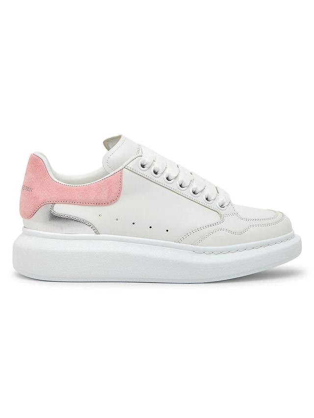 Womens Oversized Leather Low-Top Sneakers Product Image