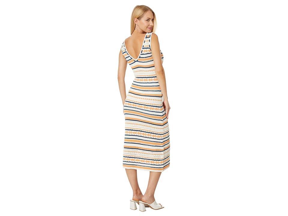 Giselle Sleeveless Striped Crochet Midi Dress Product Image