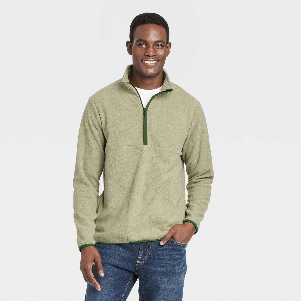 Mens Polar Fleece Half Zip Sweatshirt - Goodfellow & Co L Product Image