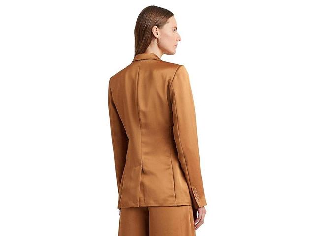 LAUREN Ralph Lauren Satin Charmeuse Blazer (Argan ) Women's Jacket Product Image