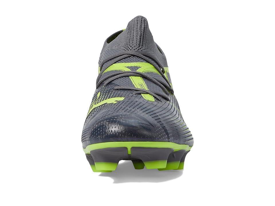 PUMA Future 7 Match Rush Firm Ground/Artificial Ground (Strong Gray/Cool Dark Gray/Electric Lime) Men's Shoes Product Image