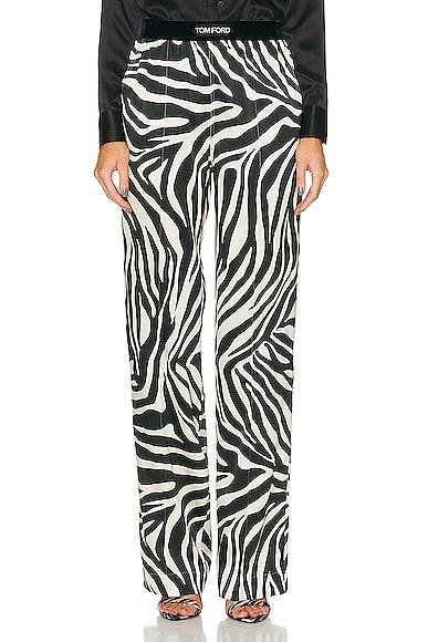 TOM FORD Zebra Print PJ Pant in Black,White Product Image