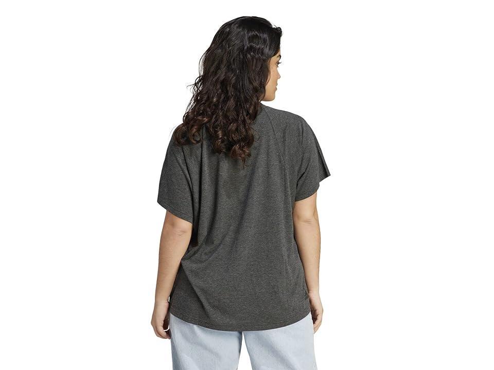 adidas Plus Size Winners 3.0 Tee (Black Melange/Grey Three) Women's Clothing Product Image