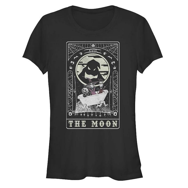 Disneys The Nightmare Before Christmas Womens The Moon Tarot Card Tee, Girls Product Image