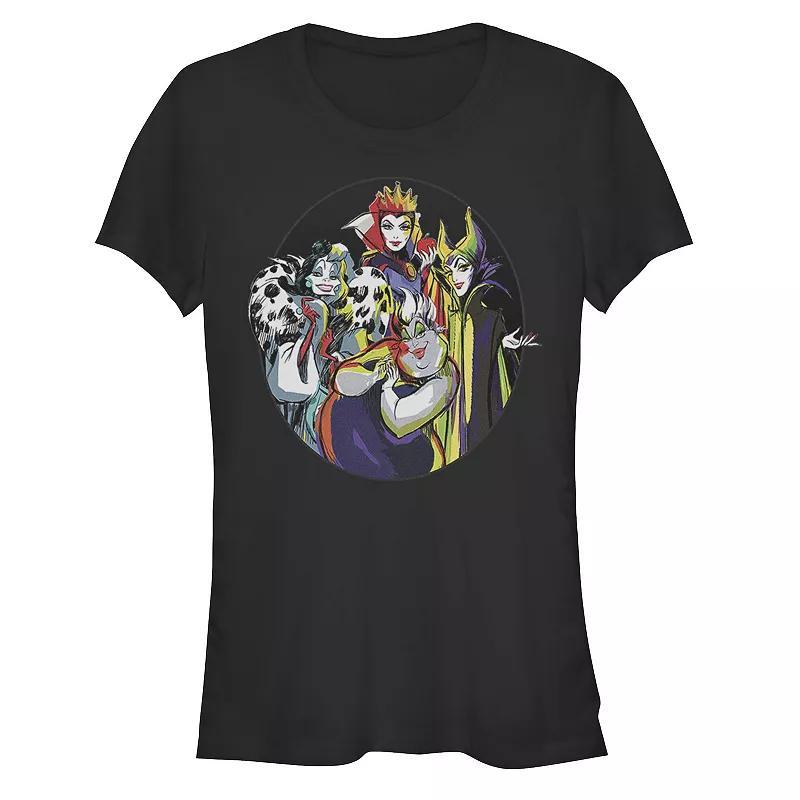 Disney Villains Ladies Group Juniors Fitted Graphic Tee, Girls Product Image