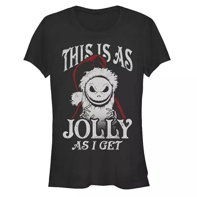 Disneys The Nightmare Before Christmas Womens Jolly Santa Jack Tee, Girls Product Image