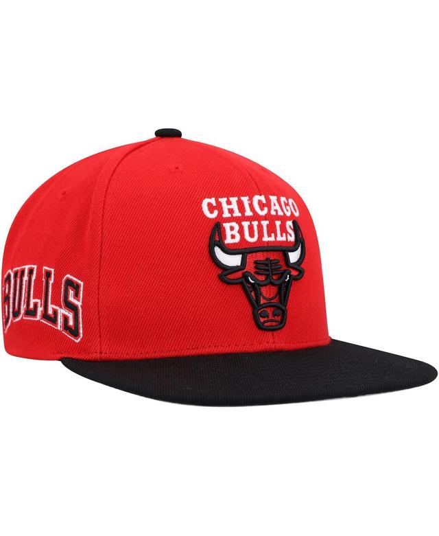 Mens Mitchell & Ness Red Chicago Bulls Side Core 2.0 Snapback Hat - Red Product Image