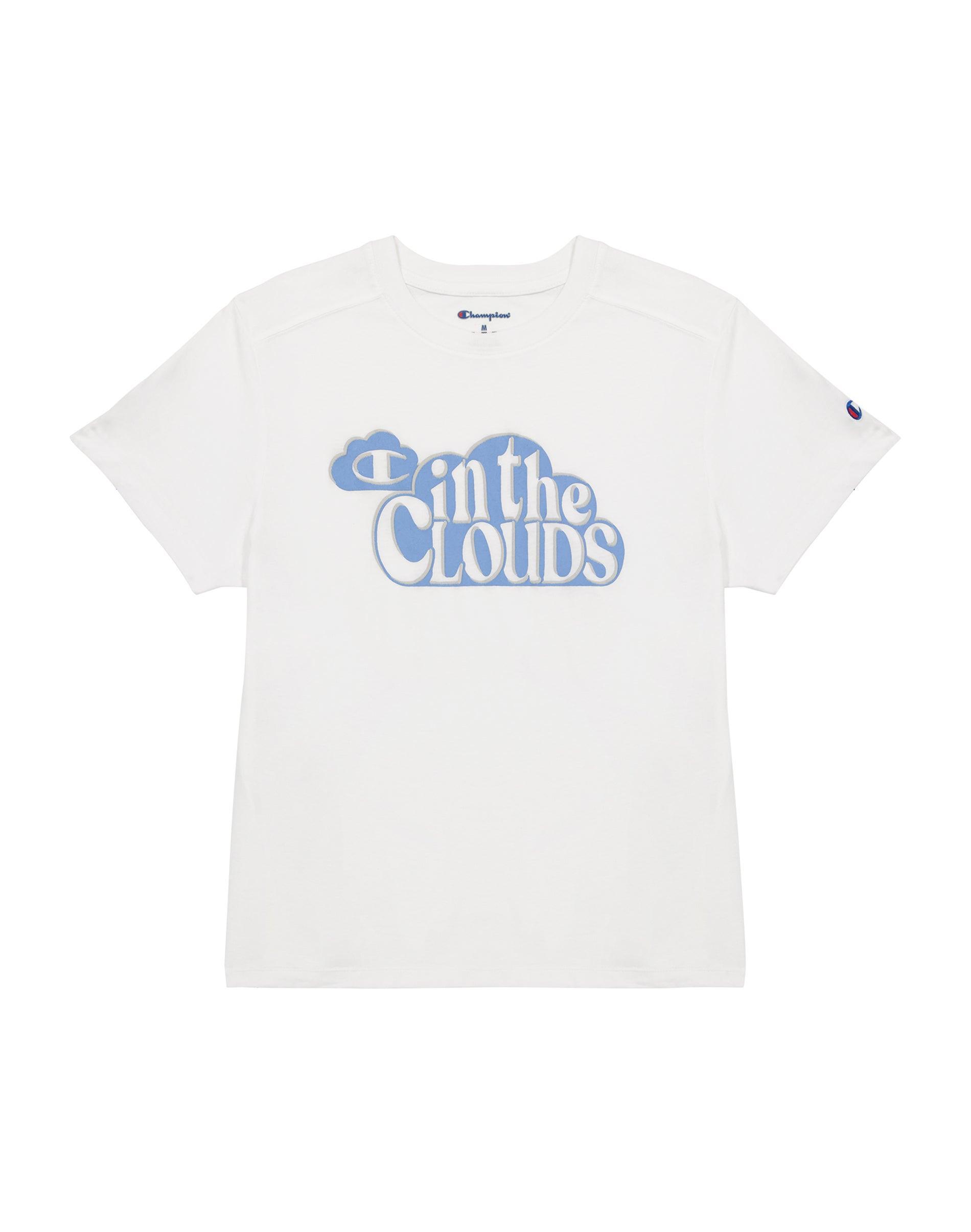 Womens Champion Graphic T-Shirt, In The Clouds White XL Product Image