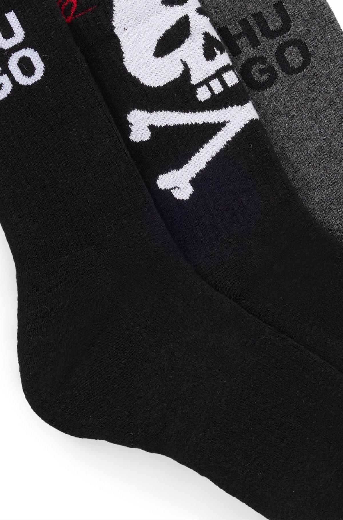 Three-pack of ribbed short socks with seasonal details Product Image