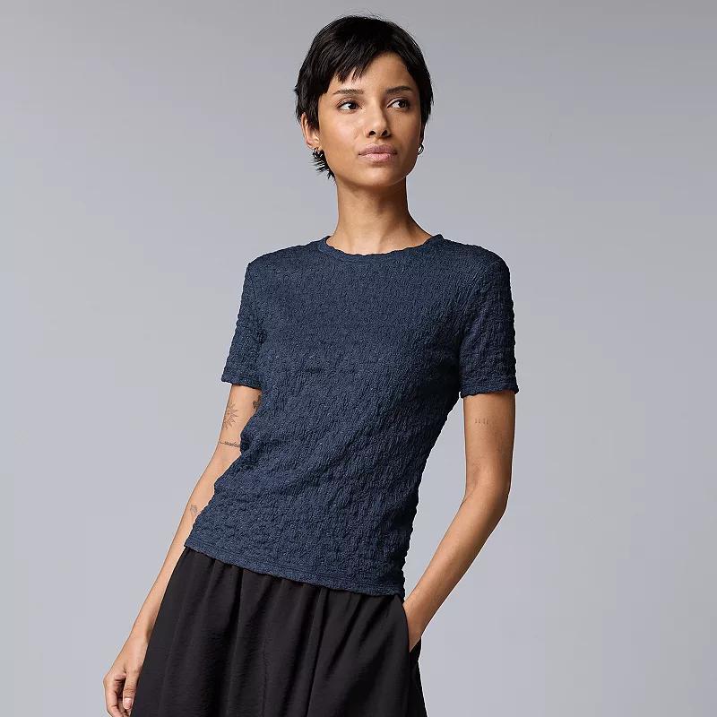 Womens Simply Vera Vera Wang Textured Tee Product Image