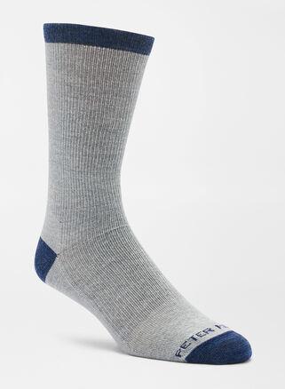 Peter Millar Mens Merino Crew Sock | Color: Light Grey | Size: OS Product Image