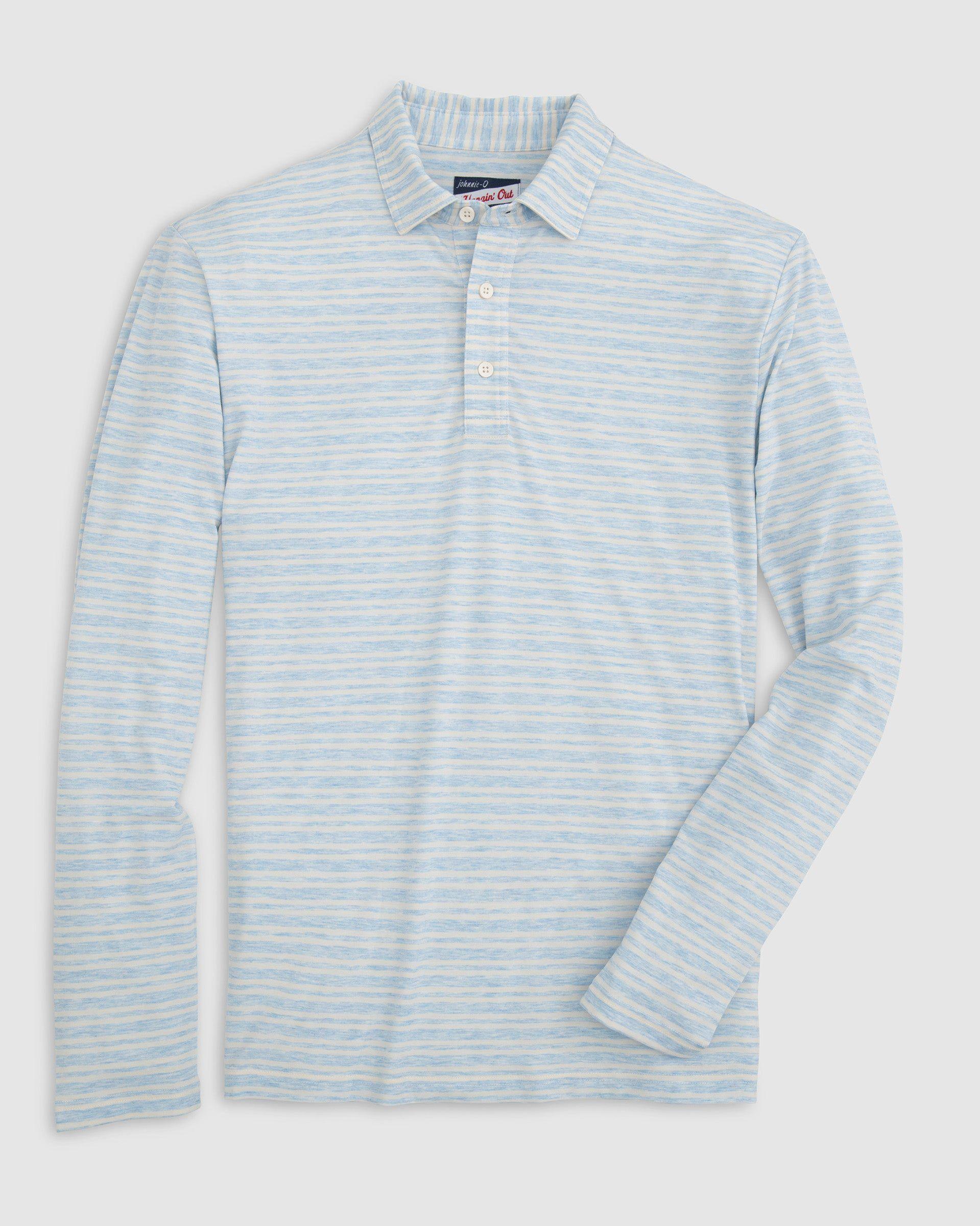 Brannen Striped Long Sleeve Polo Male Product Image