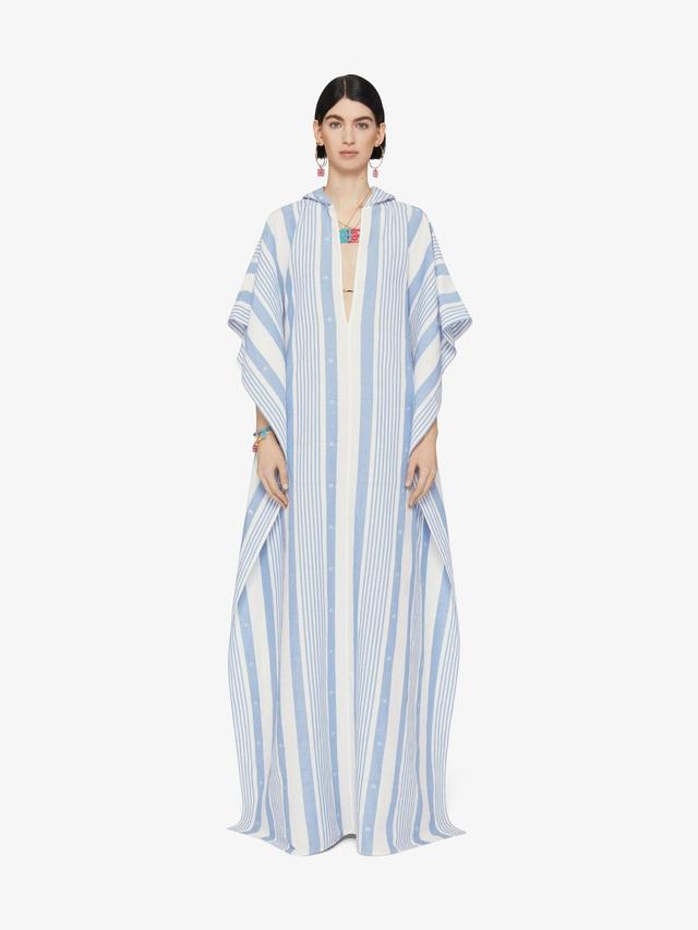 Kaftan in cotton and linen with 4G stripes Product Image