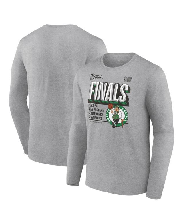 Mens NBA Boston Celtics Fanatics 2024 Eastern Conference Champions Locker Room Authentic Long Sleeve T-Shirt Silver Product Image