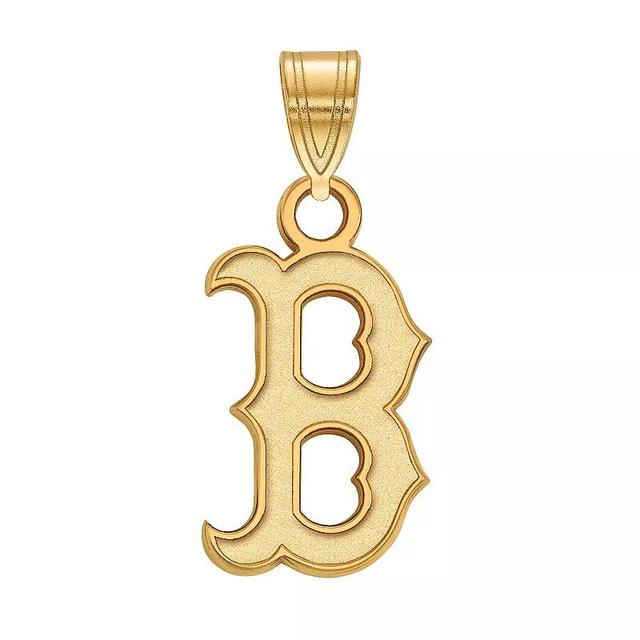 LogoArt 14k Gold Boston Red Sox Small Pendant, Womens 14k Yellow Gold Product Image