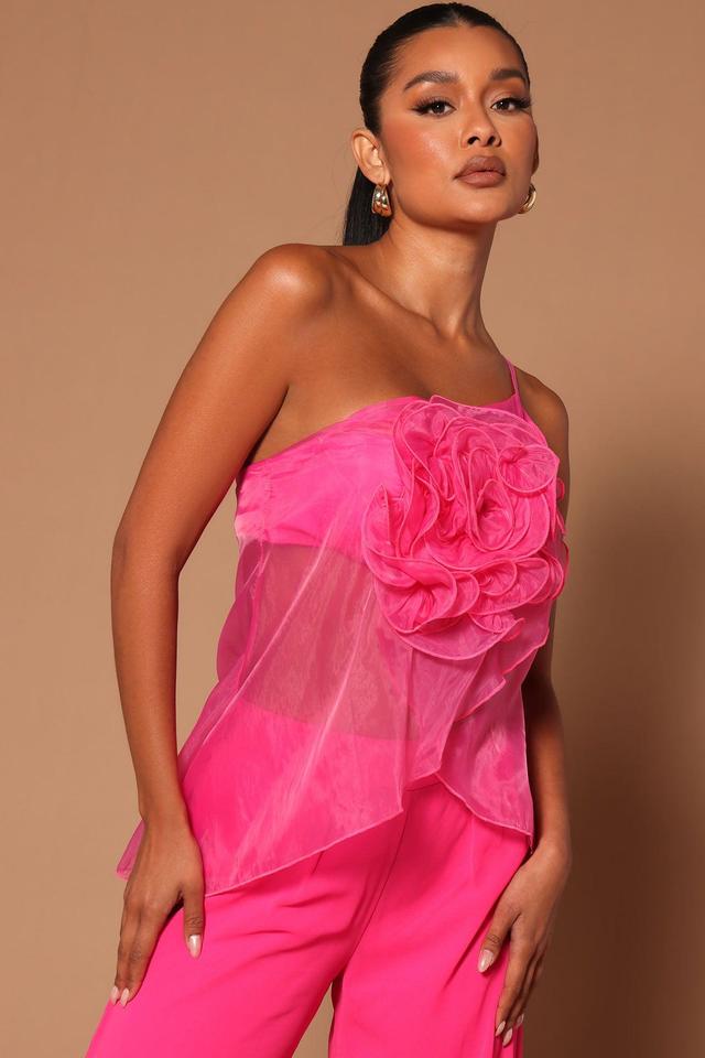 Lana Rose Top - Hot Pink Product Image