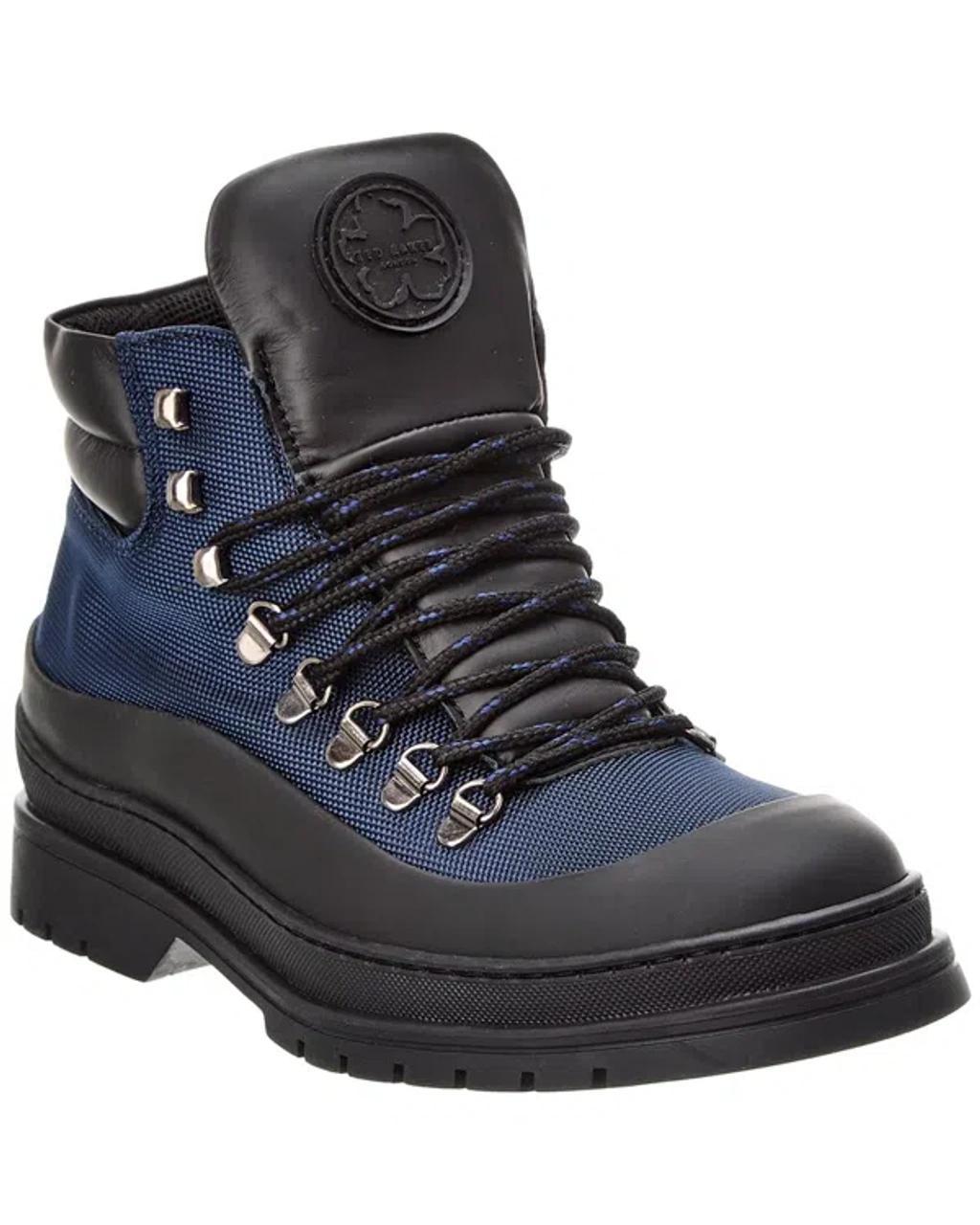 Jaksonn Canvas & Leather Boot In Blue Product Image